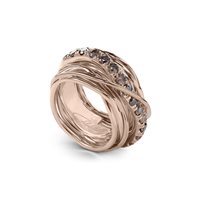 Ring Rubinia Woman in Gold Diamante Brown AN001RBR